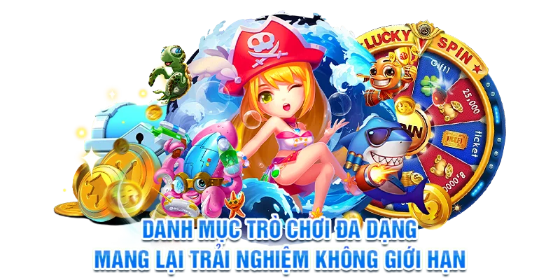 Danh mục trò chơi đa dạng mang lại trải nghiệm không giới hạn