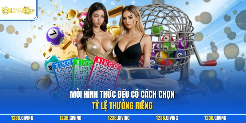 Mỗi hình thức đều có cách chọn, tỷ lệ thưởng riêng 