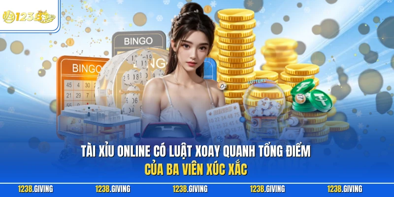 Tài xỉu online có luật xoay quanh tổng điểm của ba viên xúc xắc